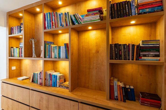 Bookcase and Entrance Hall